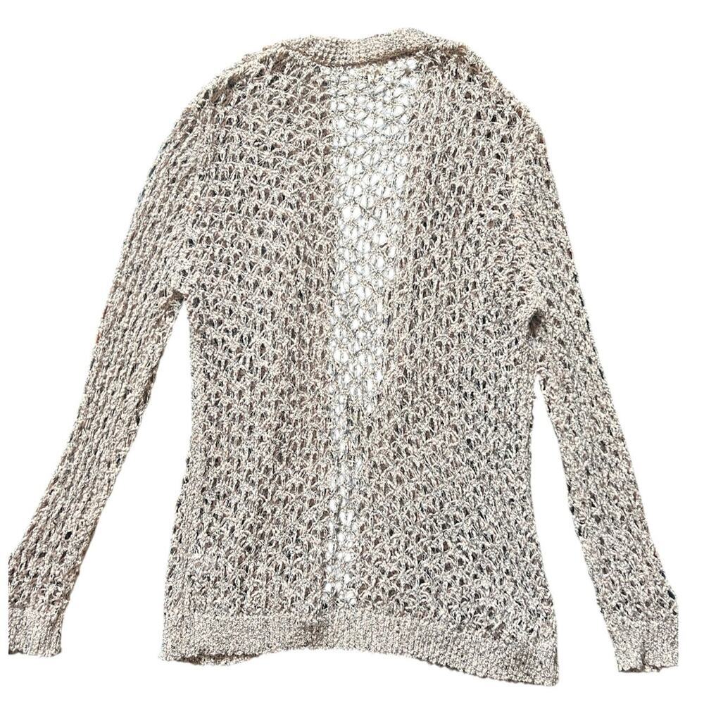 POL Knit Open Front Cardigan Sweater Light Pink Size Large Womens